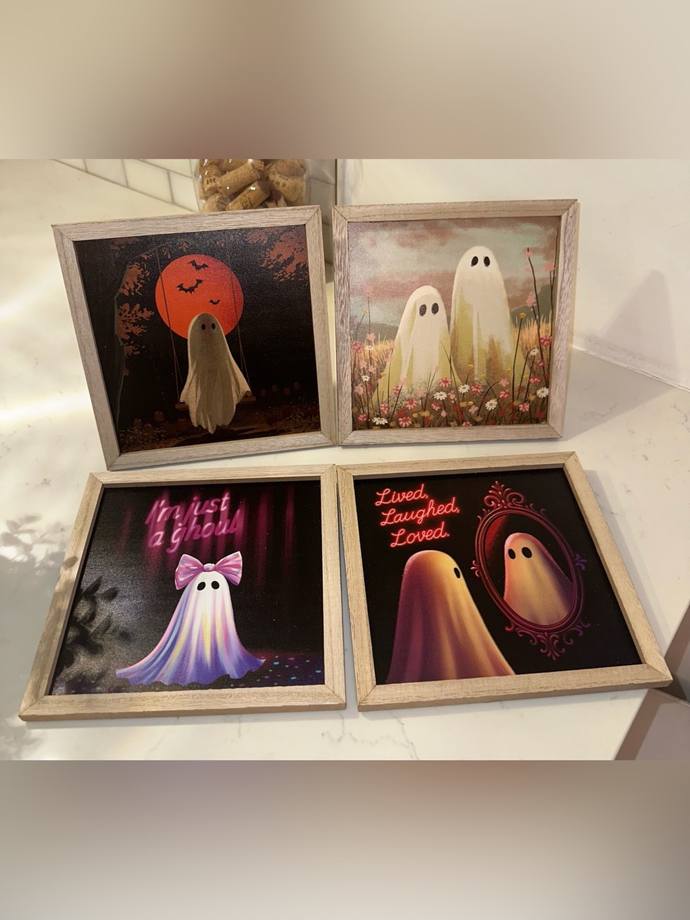 Target bullseye ghost art Set of 4 wall art Viral
